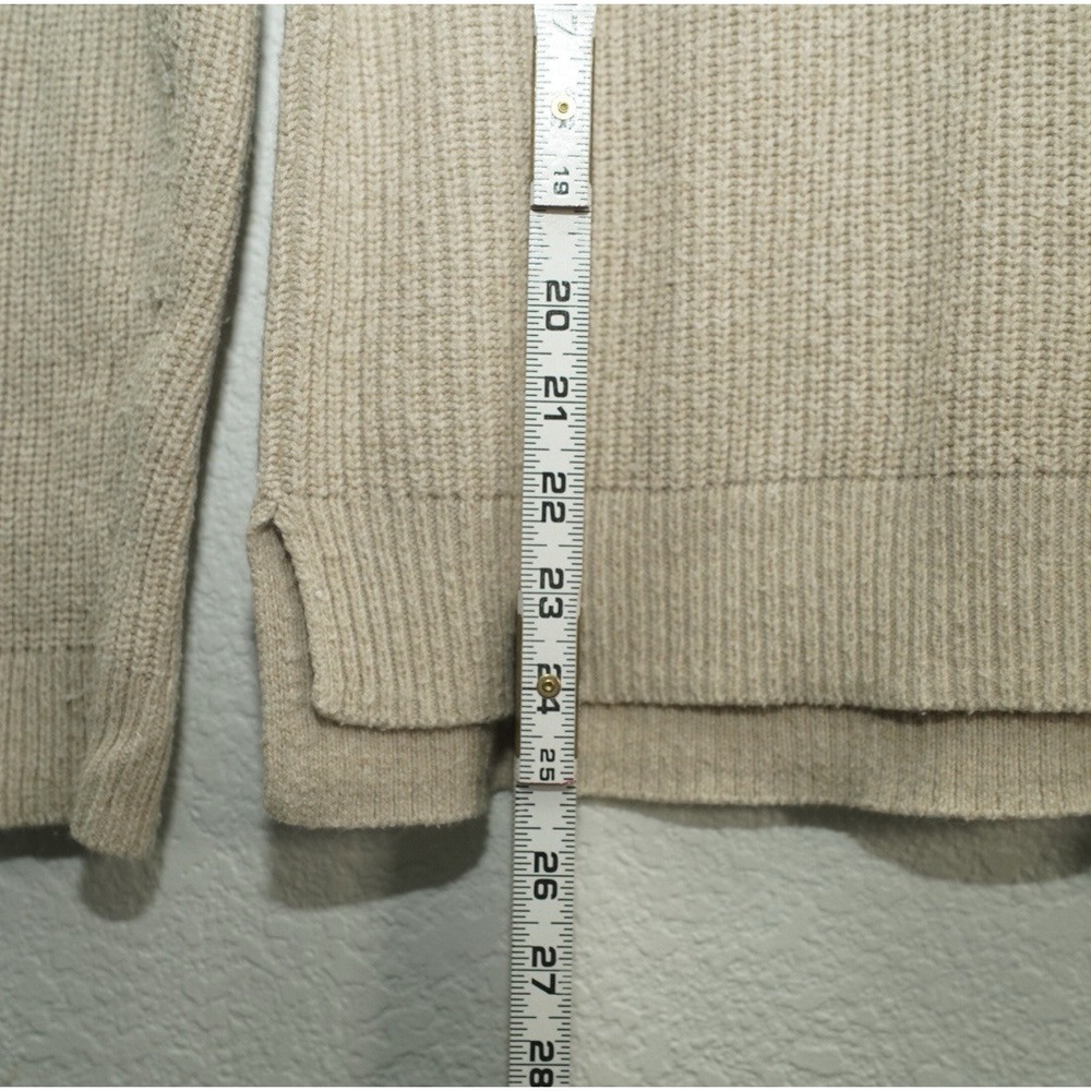 Madewell Women's Sweater Size Large Thompson Pocket Knit Pullover Cream White - Picture 7 of 8